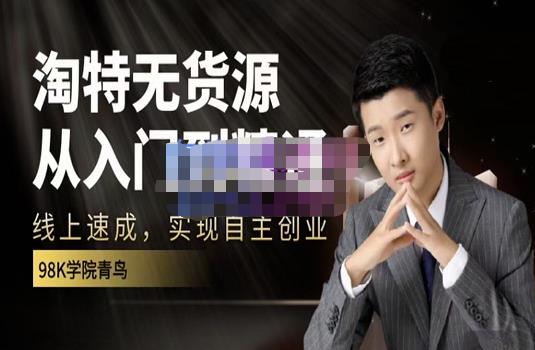 98k学院的淘特无货源线上速成课，从入门到精通，让你最小投入，最高回报轻创网-网创项目资源站-副业项目-创业项目-搞钱项目轻创网