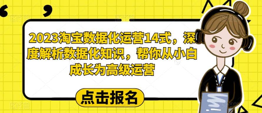 2023淘宝数据化-运营 14式，深度解析数据化知识，帮你从小白成长为高级运营轻创网-网创项目资源站-副业项目-创业项目-搞钱项目轻创网