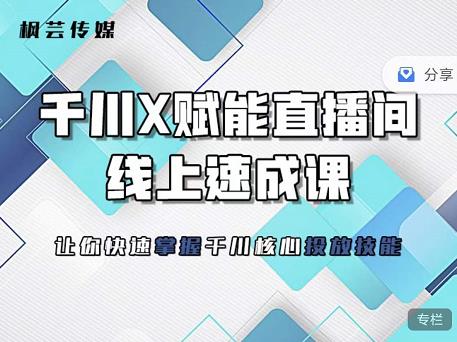 枫芸传媒-线上千川提升课，提升千川认知，提升千川投放效果轻创网-网创项目资源站-副业项目-创业项目-搞钱项目轻创网