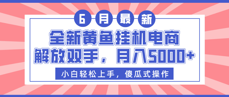 全新黄鱼挂机电商，解放双手，月入5000+轻创网-网创项目资源站-副业项目-创业项目-搞钱项目轻创网
