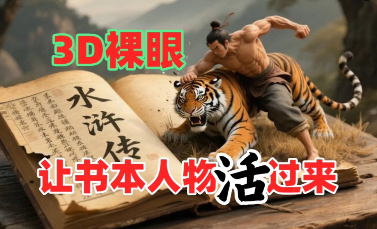 书本人物裸眼3D视频，一条视频收益过千，保姆级教程轻创网-网创项目资源站-副业项目-创业项目-搞钱项目轻创网
