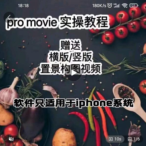 漆十二美食摄影，25​节promovie实操高手课节轻创网-网创项目资源站-副业项目-创业项目-搞钱项目轻创网
