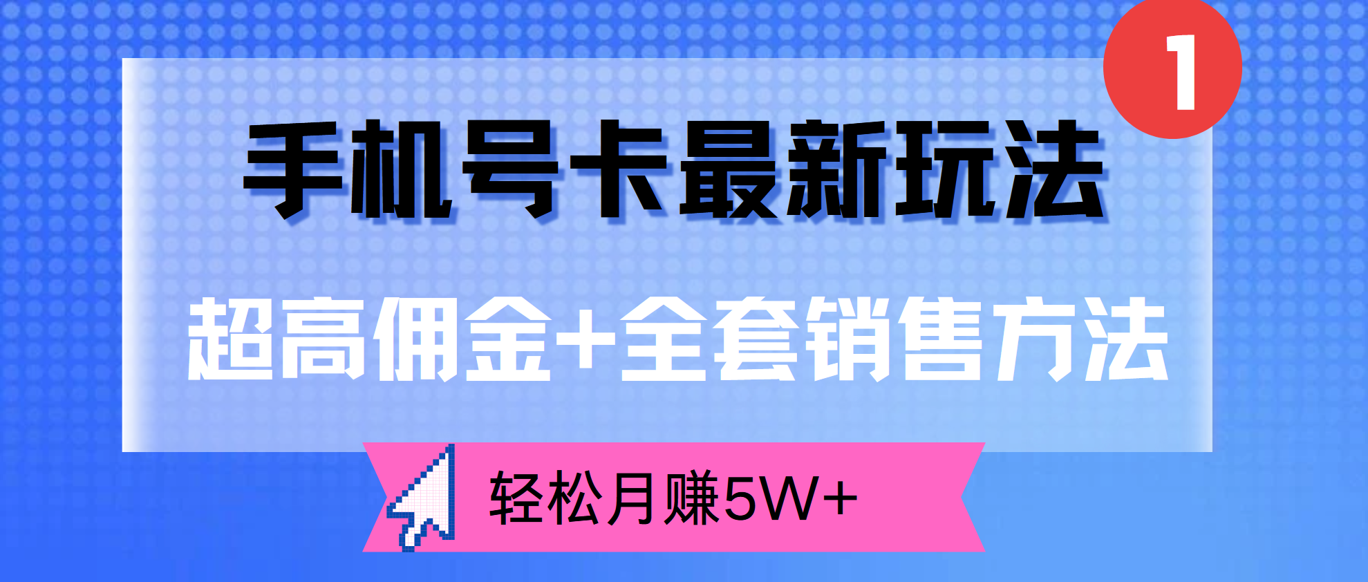 超高佣金+全套销售方法，手机号卡最新玩法，轻松月赚5W+轻创网-网创项目资源站-副业项目-创业项目-搞钱项目轻创网