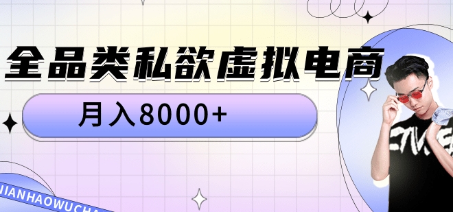 全品类私域虚拟电商，月入8000+轻创网-网创项目资源站-副业项目-创业项目-搞钱项目轻创网