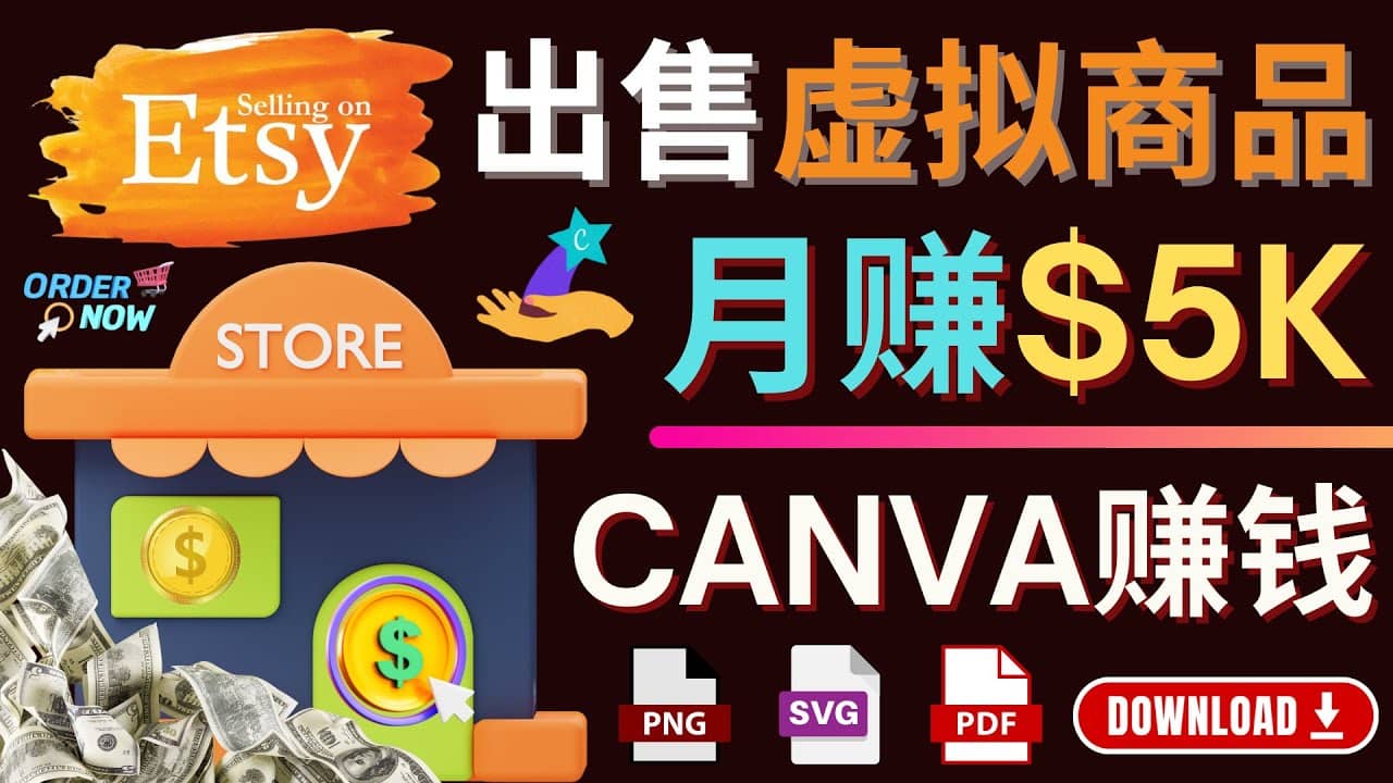 通过Etsy出售Canva模板，操作简单，收益高，月赚5000美元轻创网-网创项目资源站-副业项目-创业项目-搞钱项目轻创网