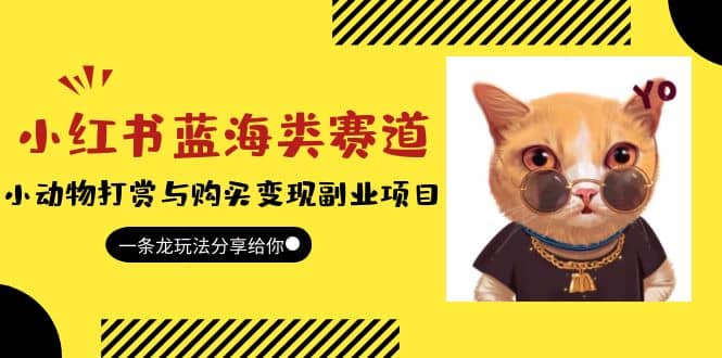 小红书蓝海类赛道：小动物打赏与购买变现副业项目，一条龙玩法分享给你轻创网-网创项目资源站-副业项目-创业项目-搞钱项目轻创网