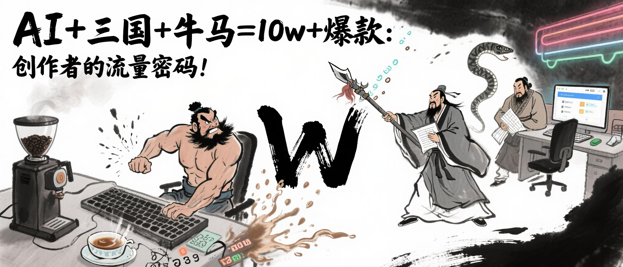 AI+三国+牛马=10w+爆款：创作者的流量密码！轻创网-网创项目资源站-副业项目-创业项目-搞钱项目轻创网