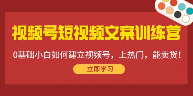 视频号短视频文案训练营：0基础小白如何建立视频号，上热门，能卖货！轻创网-网创项目资源站-副业项目-创业项目-搞钱项目轻创网