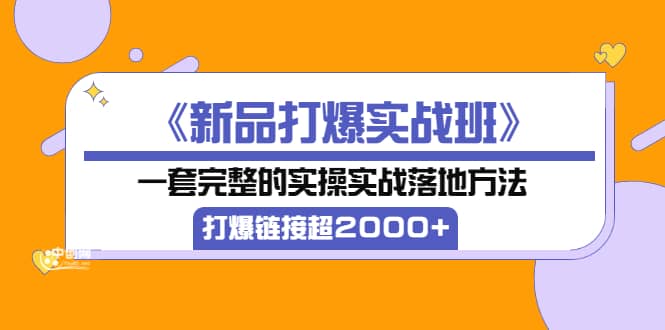 《新品打爆实战班》一套完整的实操实战落地方法，打爆链接超2000+（38节课)轻创网-网创项目资源站-副业项目-创业项目-搞钱项目轻创网