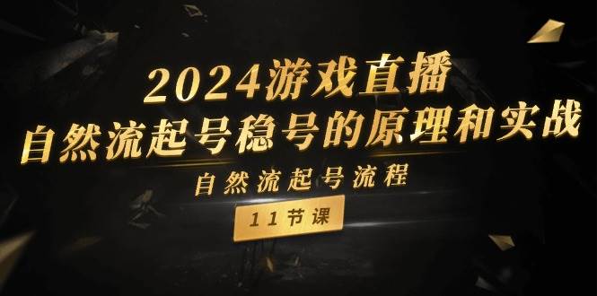 2024游戏直播-自然流起号稳号的原理和实战，自然流起号流程（11节）轻创网-网创项目资源站-副业项目-创业项目-搞钱项目轻创网