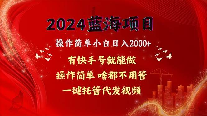 2024蓝海项目，网盘拉新，操作简单小白日入2000+，一键托管代发视频，…轻创网-网创项目资源站-副业项目-创业项目-搞钱项目轻创网