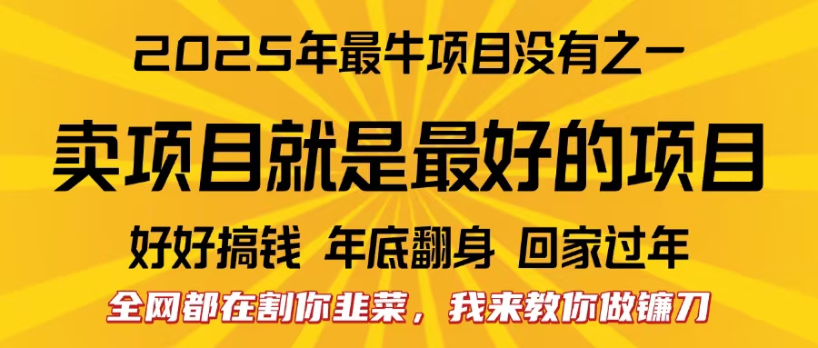 全网都在割你韭菜，我来教你做镰刀。卖项目就是最好的项目，2025年最牛互联网项目轻创网-网创项目资源站-副业项目-创业项目-搞钱项目轻创网