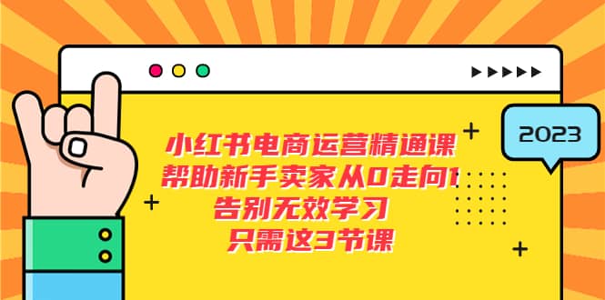 小红书电商·运营精通课，帮助新手卖家从0走向1 告别无效学习（7节视频课）轻创网-网创项目资源站-副业项目-创业项目-搞钱项目轻创网