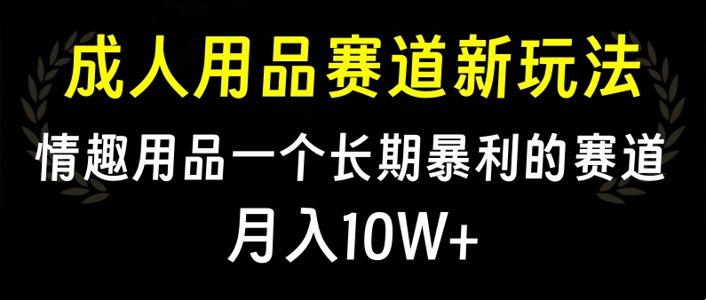 大人用品赛道新玩法,情趣用品一个长期暴利的赛道,月入10W+轻创网-网创项目资源站-副业项目-创业项目-搞钱项目轻创网