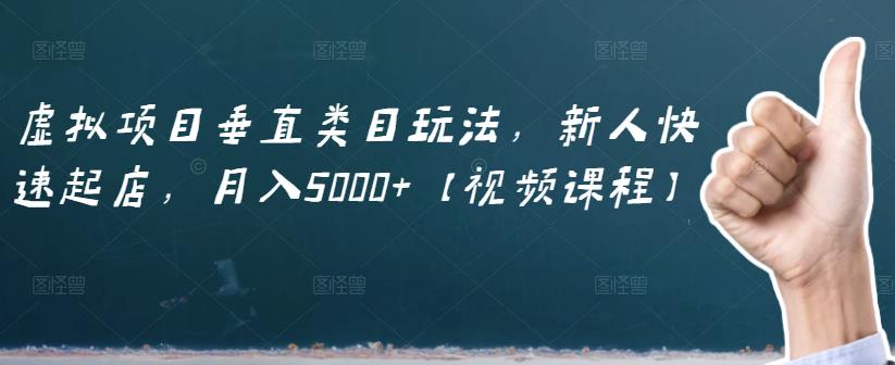 虚拟项目垂直类目玩法，新人快速起店，月入5000+【视频课程】轻创网-网创项目资源站-副业项目-创业项目-搞钱项目轻创网