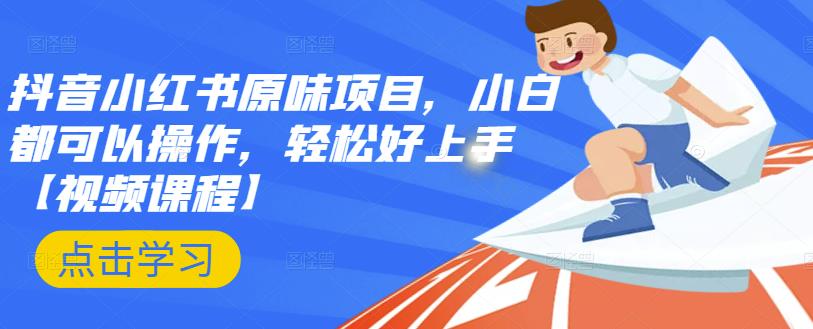 抖音小红书原味项目，小白都可以操作，轻松好上手【视频课程】轻创网-网创项目资源站-副业项目-创业项目-搞钱项目轻创网