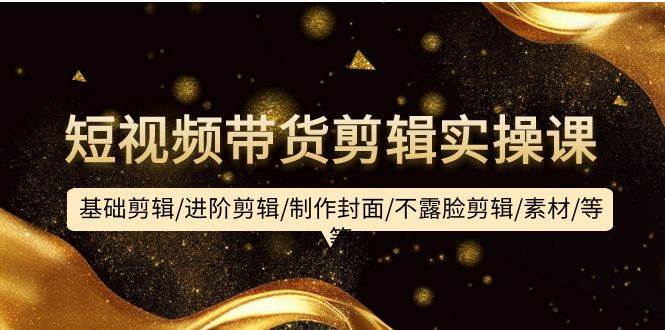 短视频带货剪辑实操课:基础剪辑/进阶剪辑/制作封面/不露脸剪辑/素材/等等轻创网-网创项目资源站-副业项目-创业项目-搞钱项目轻创网