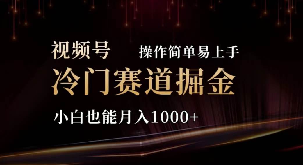 2024视频号冷门赛道掘金，操作简单轻松上手，小白也能月入1000+轻创网-网创项目资源站-副业项目-创业项目-搞钱项目轻创网