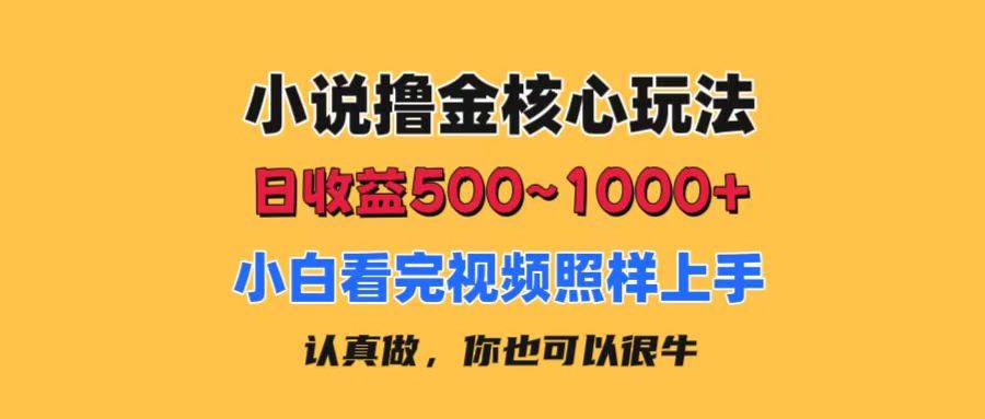小说撸金核心玩法，日收益500-1000+，小白看完照样上手，0成本有手就行轻创网-网创项目资源站-副业项目-创业项目-搞钱项目轻创网