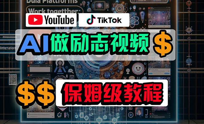 利用AI制作励志视频,在YouTube和TikTok赚钱,小白可做(附工具)轻创网-网创项目资源站-副业项目-创业项目-搞钱项目轻创网