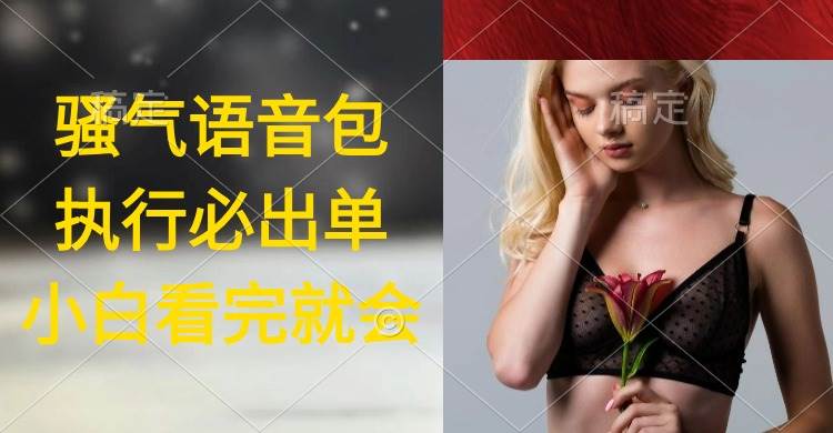 执行就出单，日入2000+，超火骚气语音包，小白看完课程就能马上实操轻创网-网创项目资源站-副业项目-创业项目-搞钱项目轻创网