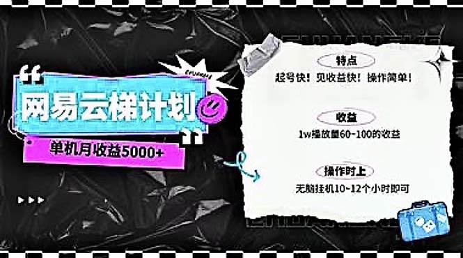 2024网易云云梯计划 单机日300+ 无脑月入5000+轻创网-网创项目资源站-副业项目-创业项目-搞钱项目轻创网