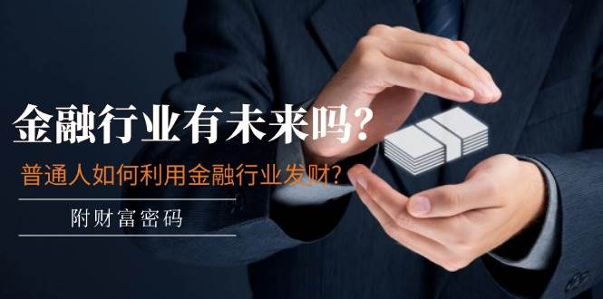 某付费文章：金融行业有未来吗？普通人如何利用金融行业发财?(附财富密码)轻创网-网创项目资源站-副业项目-创业项目-搞钱项目轻创网