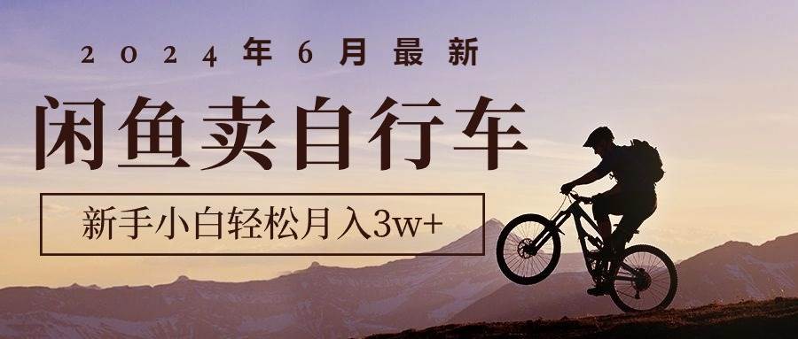 2024年6月最新闲鱼卖自行车，新手小白轻松月入3w+项目轻创网-网创项目资源站-副业项目-创业项目-搞钱项目轻创网