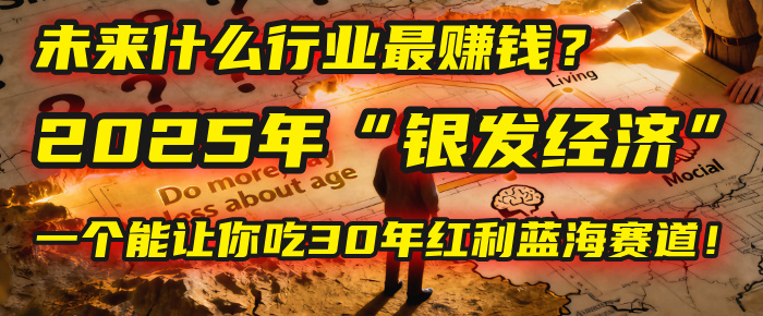 未来什么行业最赚钱？马哥揭秘2025年“银发经济”：一个能让你吃30年红利的蓝海赛道！轻创网-网创项目资源站-副业项目-创业项目-搞钱项目轻创网