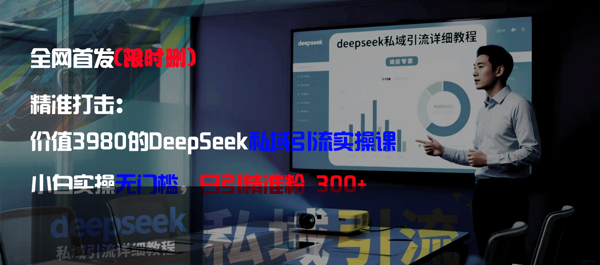 全网首发（限时删）精准打击：价值3980的DeepSeek私域引流实操课，小白实操无门槛，日引精准粉300+轻创网-网创项目资源站-副业项目-创业项目-搞钱项目轻创网