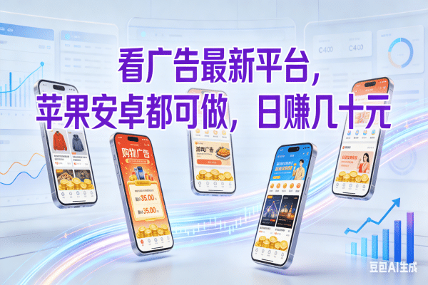 看广告最新平台，苹果安卓都可做，日赚几十元轻创网-网创项目资源站-副业项目-创业项目-搞钱项目轻创网